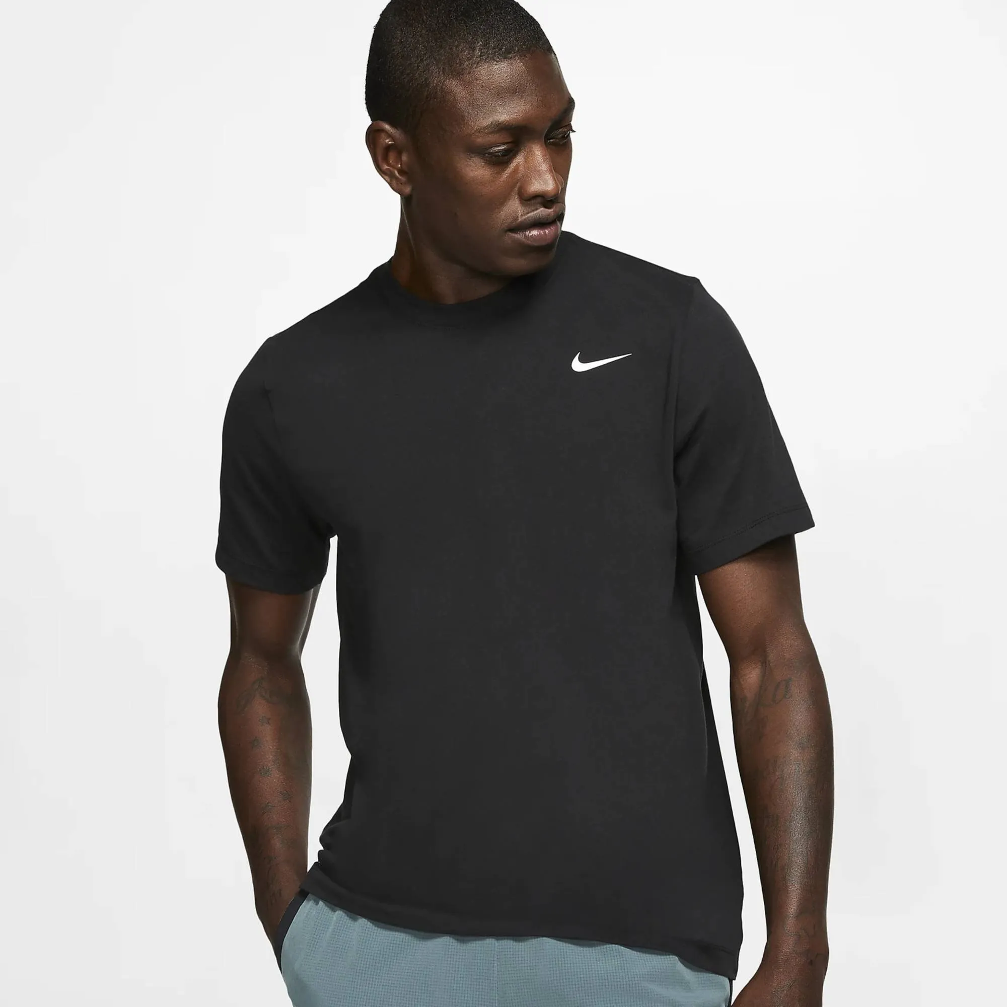 NIKE MENS DRI FIT TEE CREW SOLID