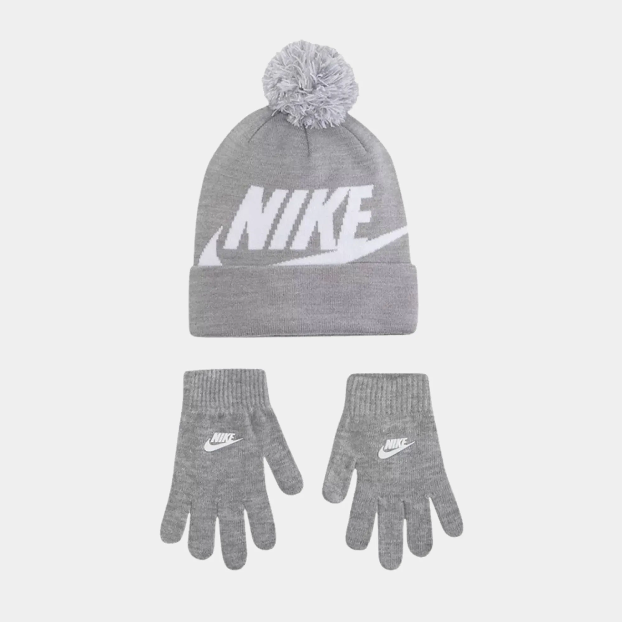 NIKE NAN SWOOSH BEANIE GLOVE  SET BOYS