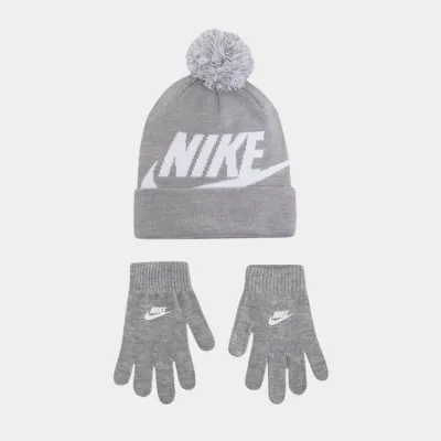 NIKE NAN SWOOSH BEANIE GLOVE  SET BOYS