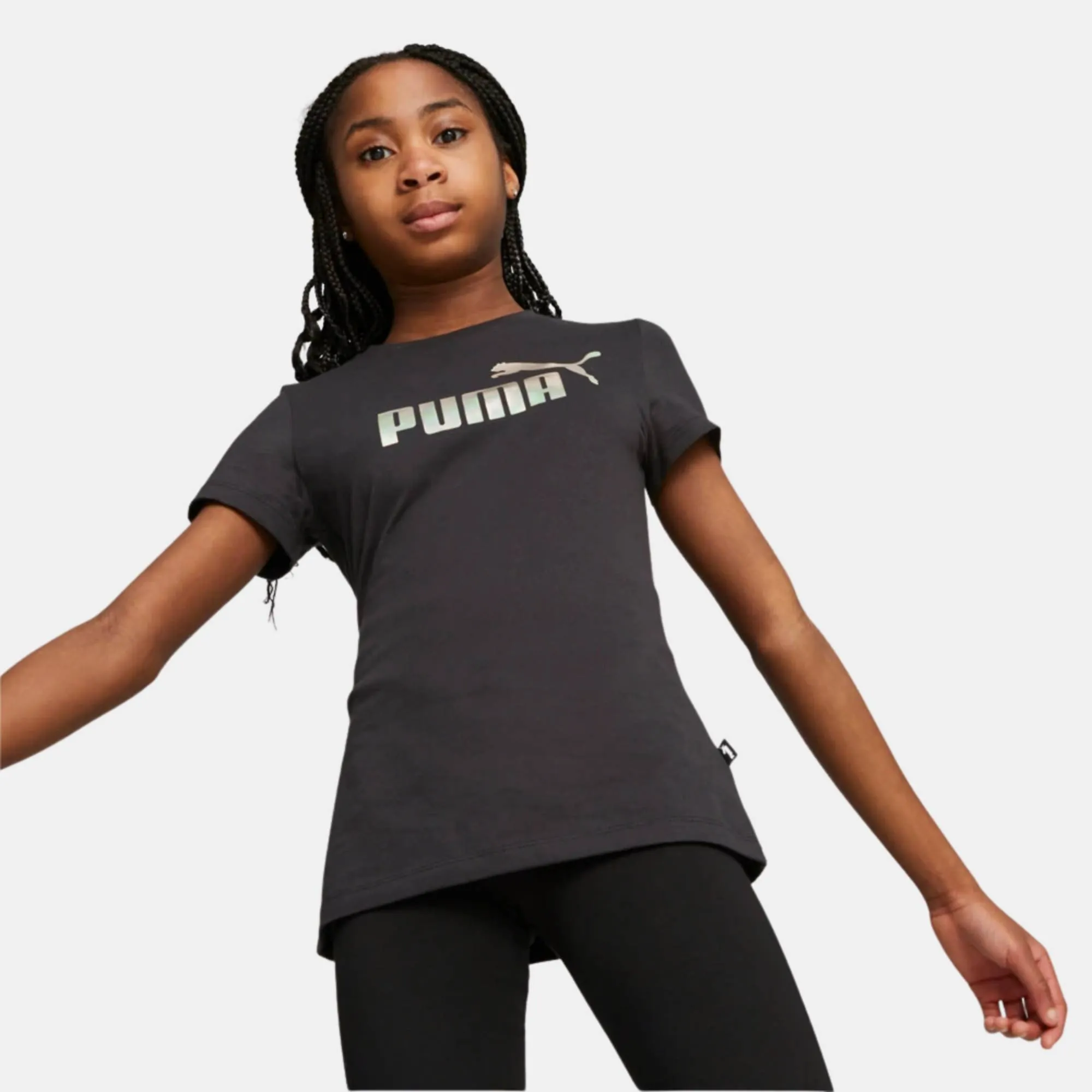 PUMA ESSENTIAL+  MONARCH LOGO TEE GIRLS