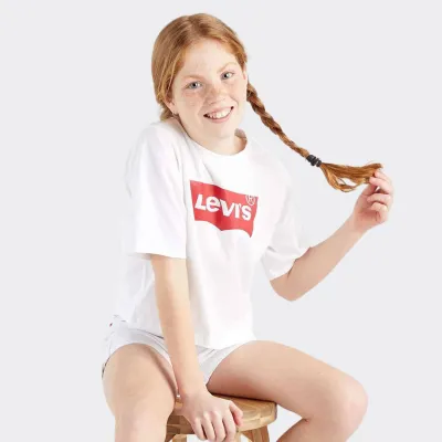 LEVI'S GIRLS LIGHT BRIGHT CROPPED TEE