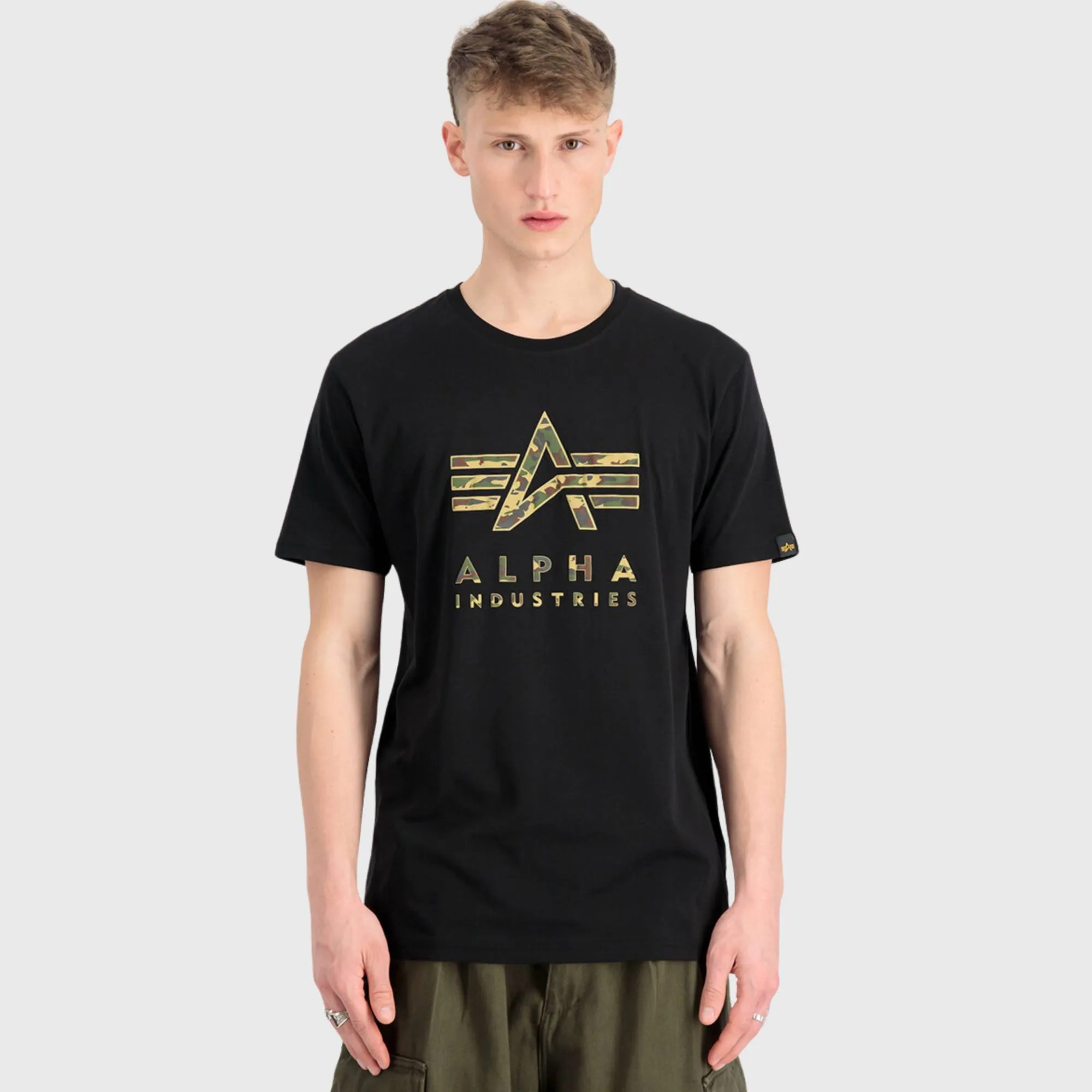 ALPHA INDUSTRIES CAMO PUFF PRINT T-SHIRT