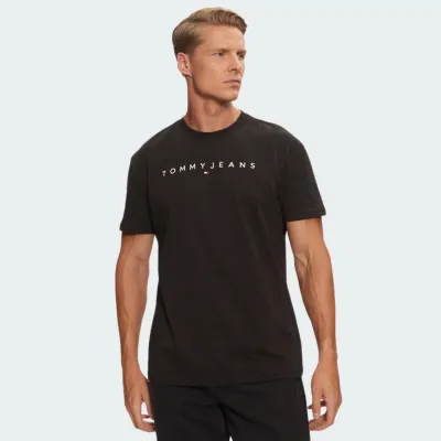 TOMMY JEANS MENS REGULAR LINEAR LOGO TEE