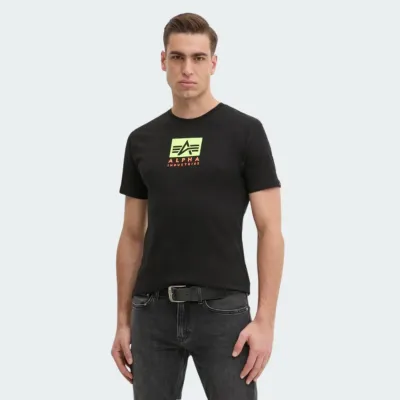 ALPHA INDUSTRIES SATIN LOGO T-SHIRT