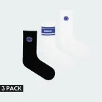 HUGO BOSS 3PACK BLUE DESIGN SOCKS