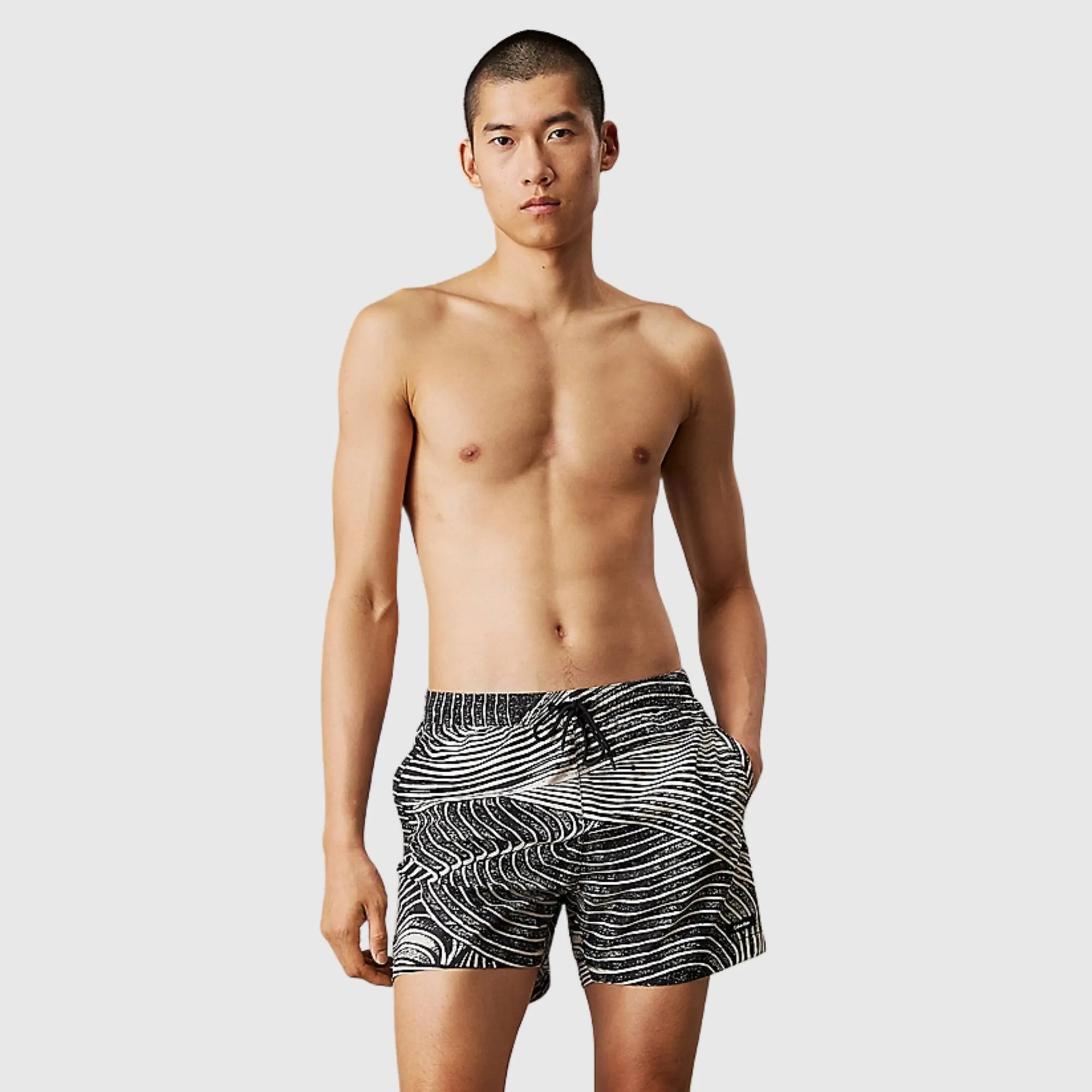 CALVIN KLEIN MEDIUM DRAWSTRING SWIM SHORT PRINT SWIM SHORT