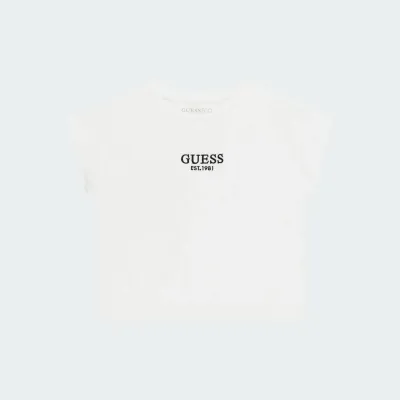 GUESS CROP T-SHIRT MID ORGANIC STRETCH JERSEY
