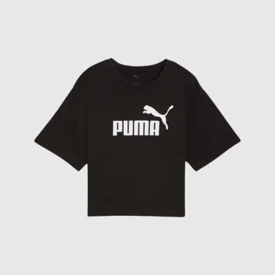 PUMA ESSENTIALS CROPPED NO. 1 LOGO RELAXED TEE
