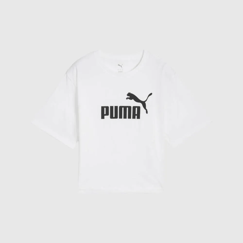 PUMA ESSENTIALS CROPPED NO. 1 LOGO RELAXED TEE