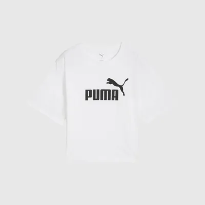PUMA ESSENTIALS CROPPED NO. 1 LOGO RELAXED TEE