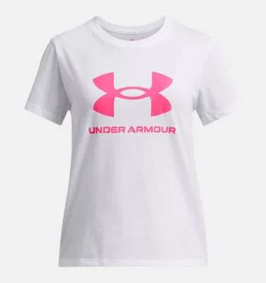UNDER ARMOUR GIRLS BIG  LOGO TEE