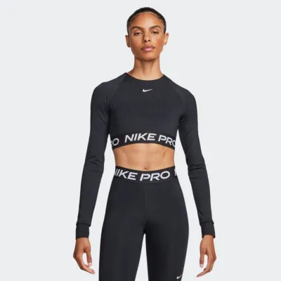 NIKE PRO WOMENS CROPPED LONG SLEEVE TOP