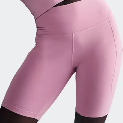 NIKE WOMENS DRI-FIT ONE HIGH WAISTED 8IN POCKET SHORT PANT