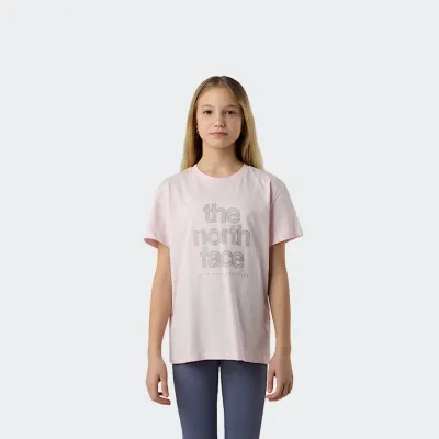 THE NORTH FACE GIRLS REFLECTIVE LOGO RELAXED TEE