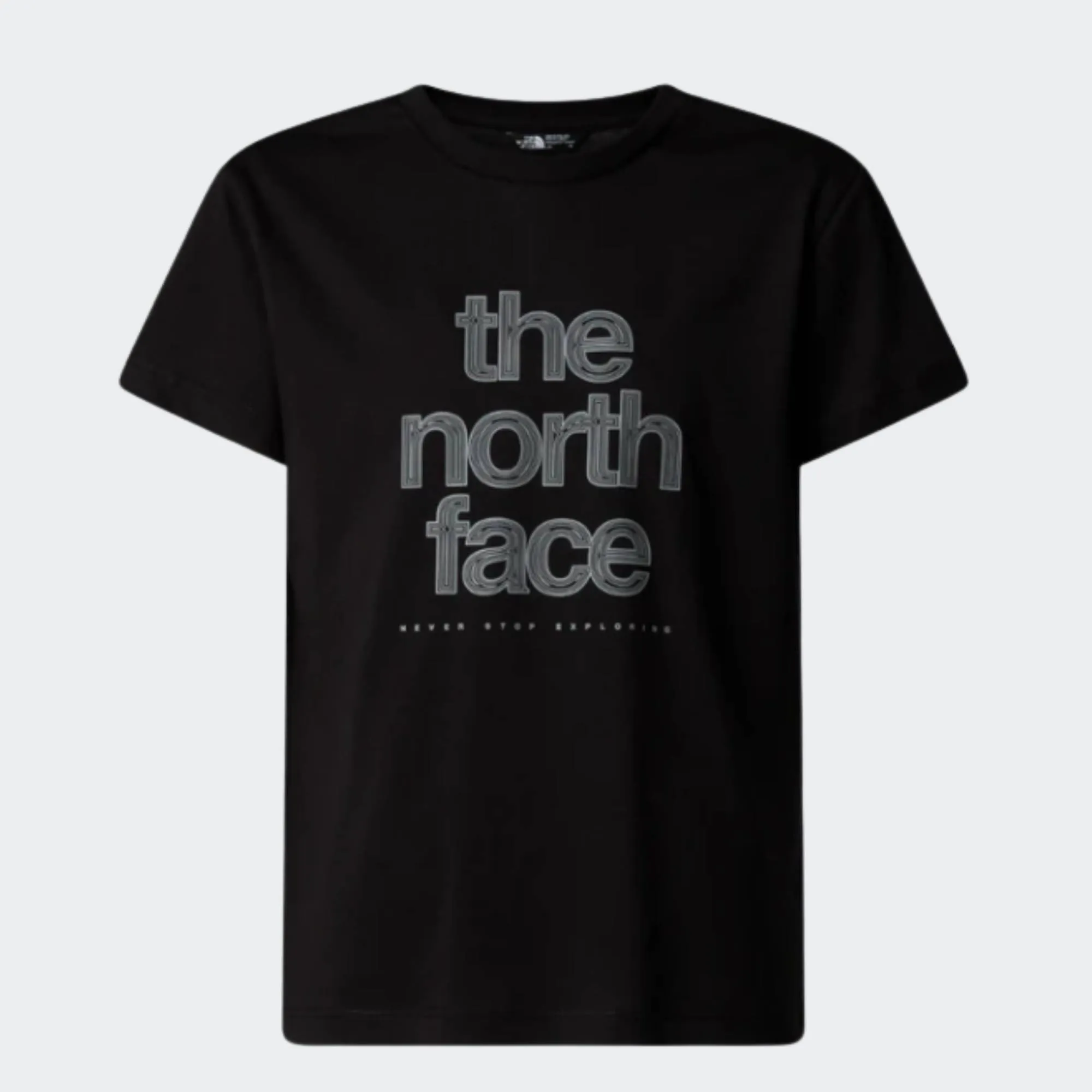 THE NORTH FACE GIRLS REFLECTIVE LOGO RELAXED TEE