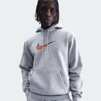 NIKE MENS CLUB HOODIE NEO VARSITY
