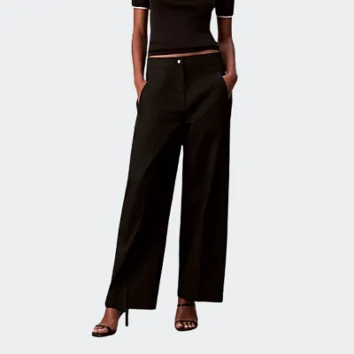 CALVIN KLEIN JEANS COTTON TWILL AOP LOGO STRIPE PAN