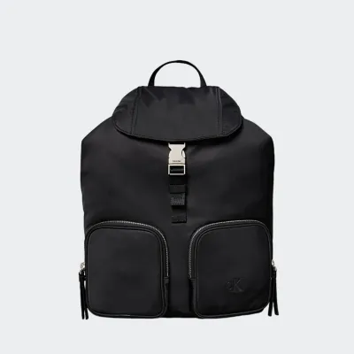 CALVIN KLEIN JEANS POCKET NYLON FLAP BACKPACK