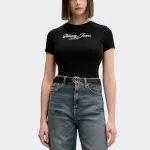 TOMMY JEANS SLIM  ESSENTIAL LOGO RIB TEE