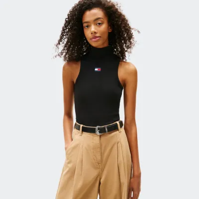 TOMMY JEANS SLIM SH BADGE RIB TANK
