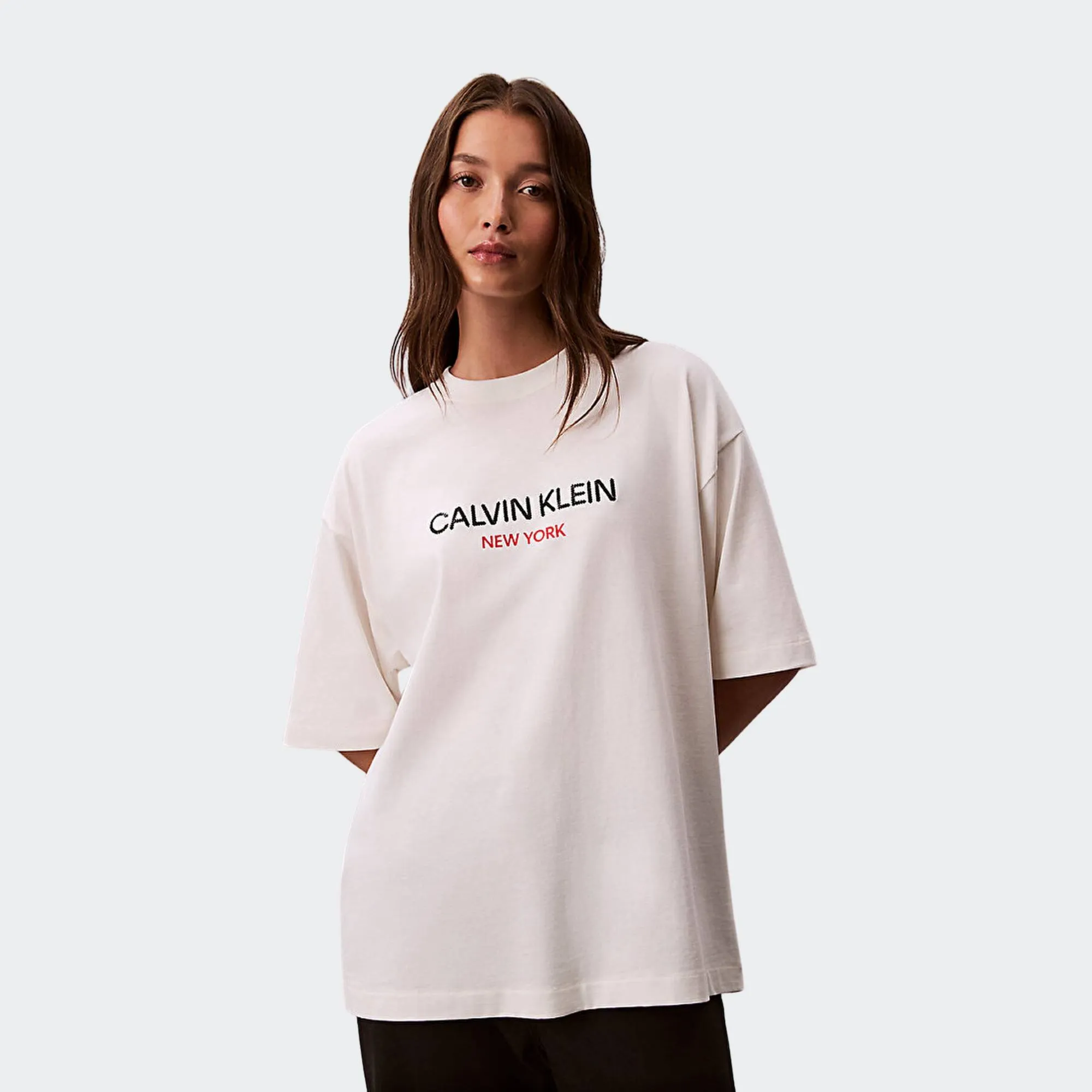 CALVIN KLEIN JEANS RELAXED SEQUIN LOGO TEE