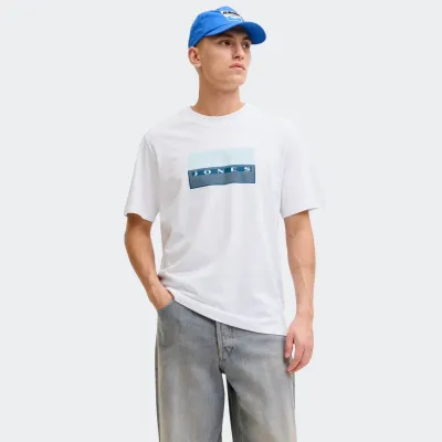 JACK & JONES FUSION DOTS PRINT TEE CREW