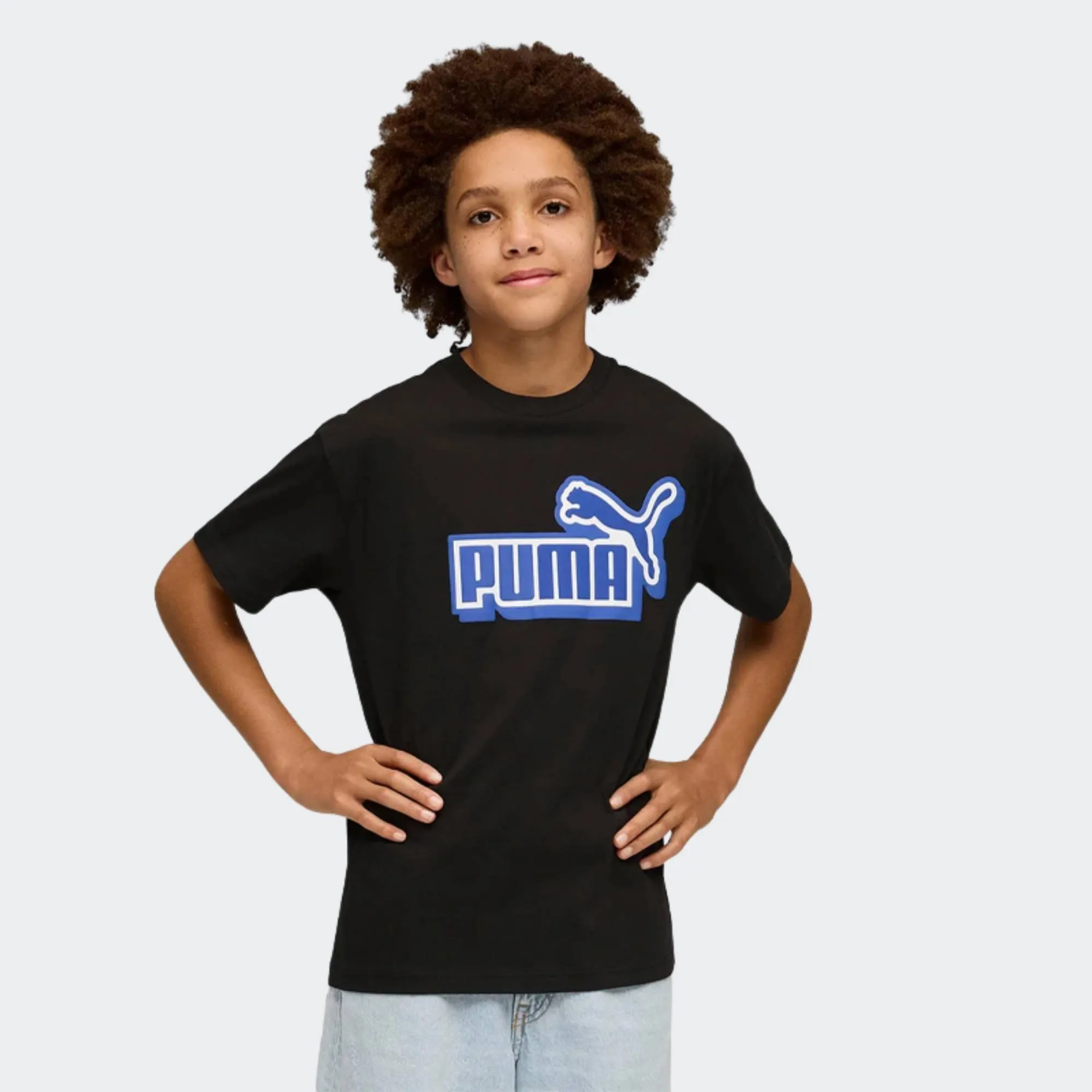PUMA ESSENTIAL LOGO LAB RELAXED FRONT GRAPHIC  TSHIRT BOYS
