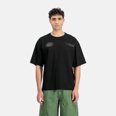 ALPHA INDUSTRIES WORLD LOGO BACK PRINT T-SHIRT