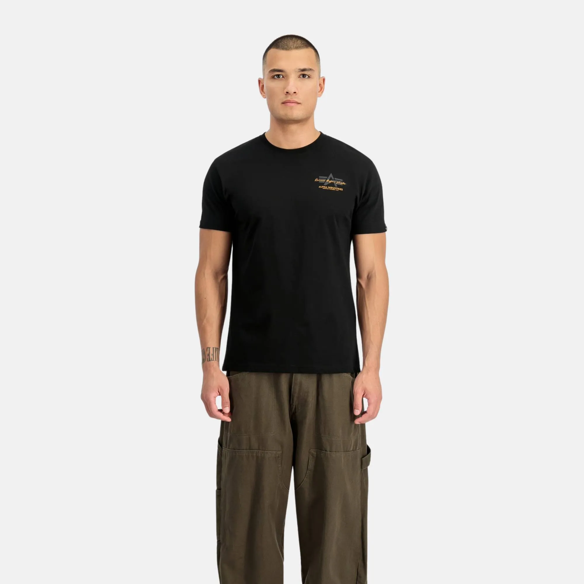 ALPHA INDUSTRIES TONAL LOGO PRINT T-SHIRT