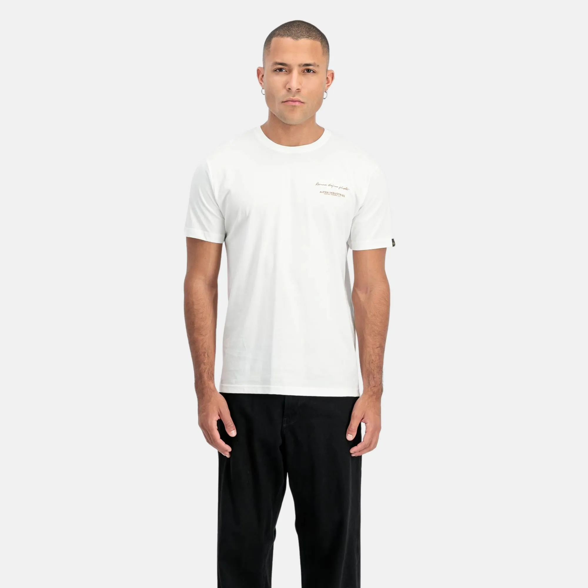 ALPHA INDUSTRIES TONAL LOGO PRINT T-SHIRT
