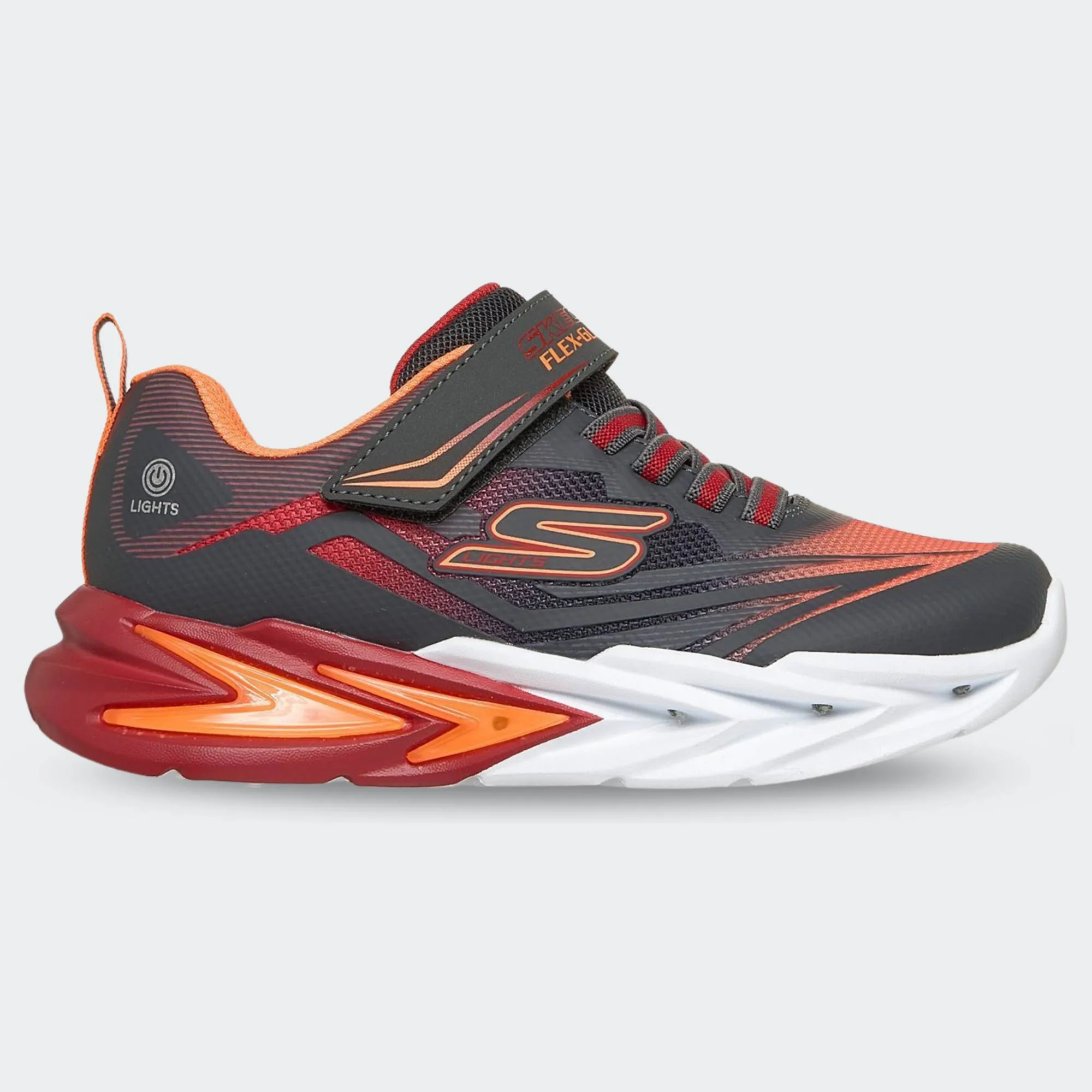 SKECHERS LIGHTED GORE & STRAP SNEAKER WITH MIDSOLE TECHPIECE