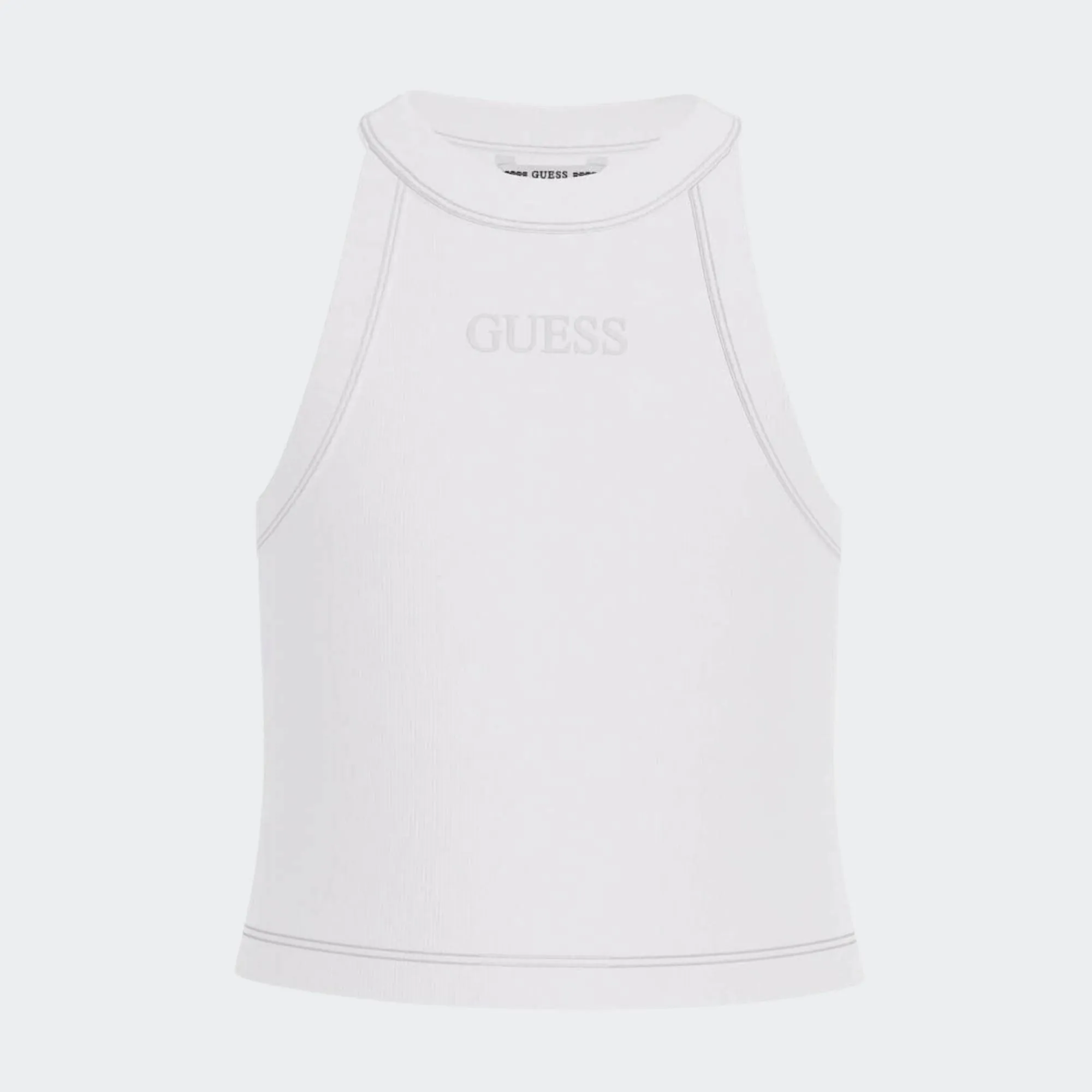 GUESS DYE RIB CROP TEE