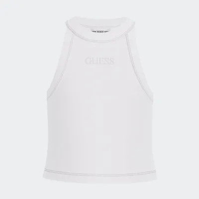 GUESS DYE RIB CROP TEE