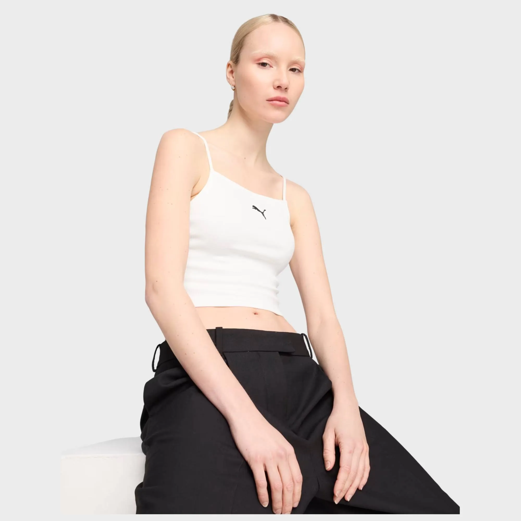 PUMA WARDROBE ESSENTIAL RIBBED TANK TOP