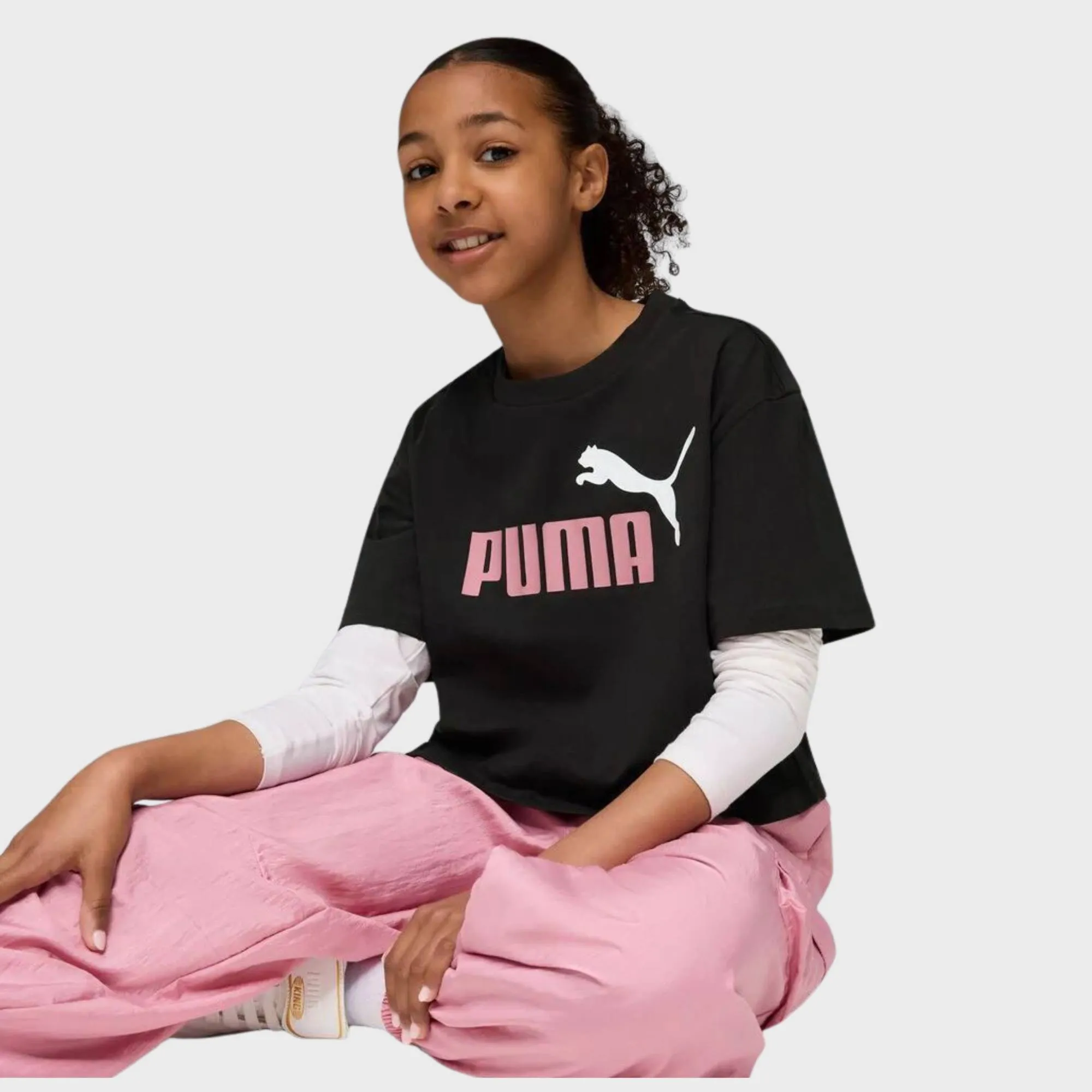 PUMA ESSENTIAL COLOR LOGO SHORT LENGTH TSHIRT GIRLS