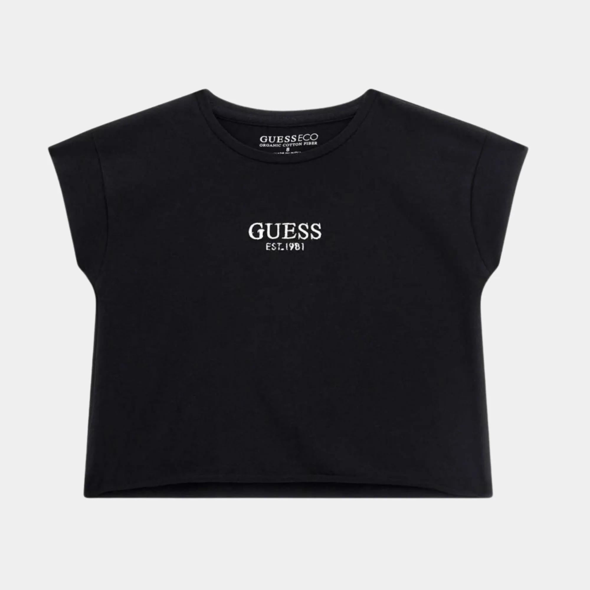GUESS CROP T-SHIRT MID ORGANIC STRETCH JERSEY