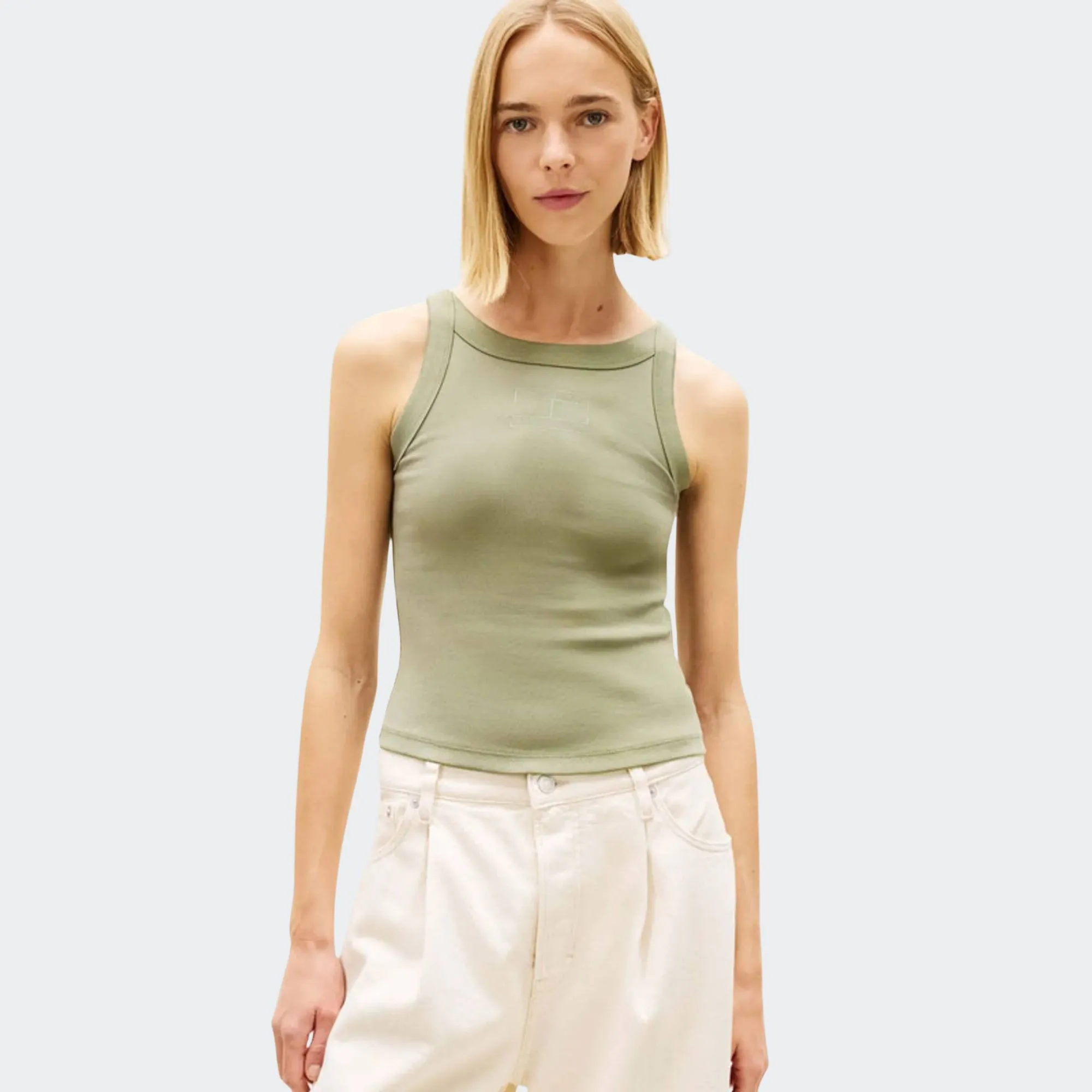 TOMMY JEANS SLIM TONAL FLAG TANK