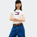TOMMY JEANS SLIM WAVY FLAG TEE