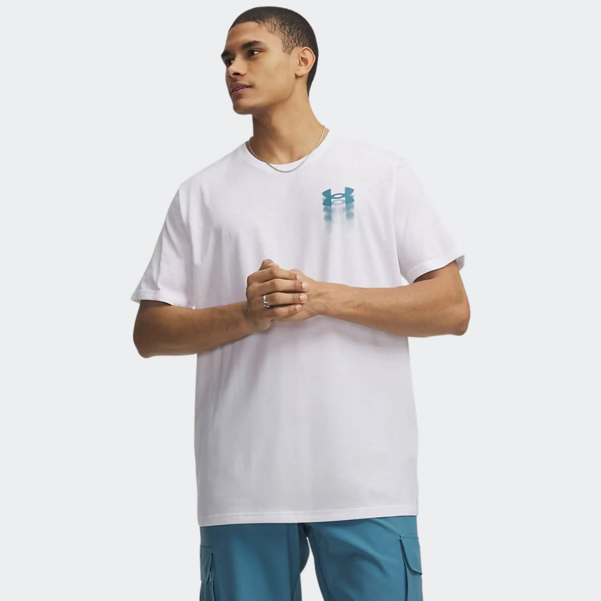 UNDER ARMOUR BLUR LOGO TSHIRT