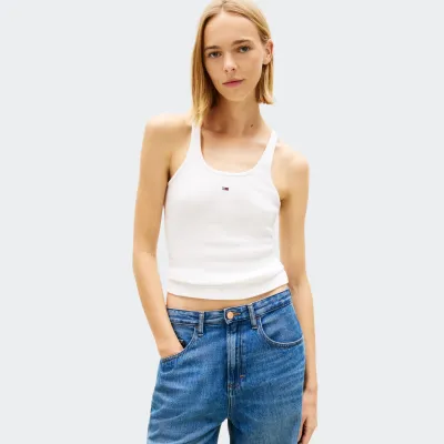 TOMMY JEANS SLIM RACER BACK RIB TANK