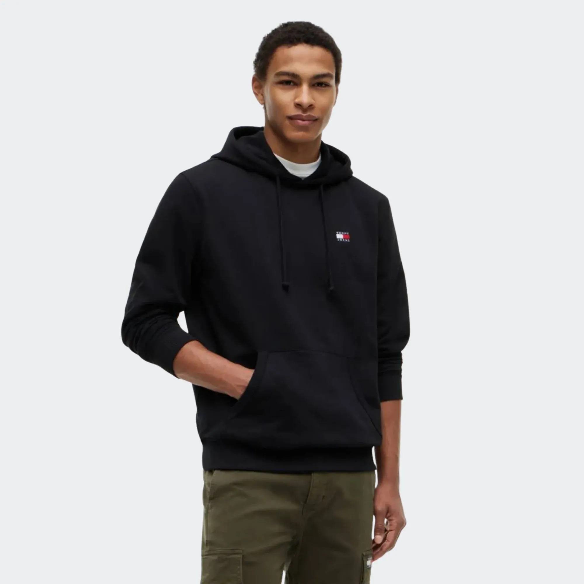 TOMMY JEANS MENS REGULAR BADGE HOODIE