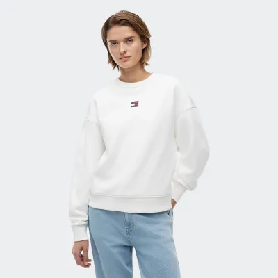 TOMMY JEANS WOMENS BOXY BADGE CREW