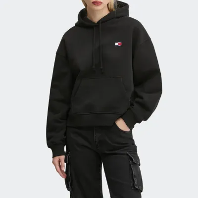TOMMY JEANS WOMENS BOXY BADGE HOODIE