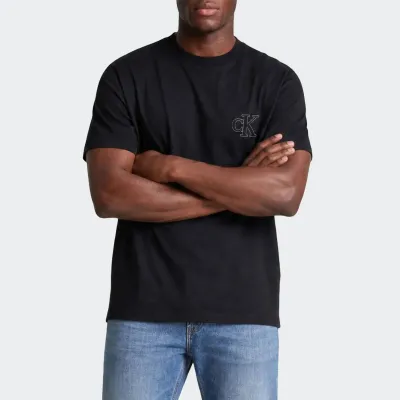 CALVIN KLEIN JEANS JERSEY EASY MONOGRAM PUFF TEE