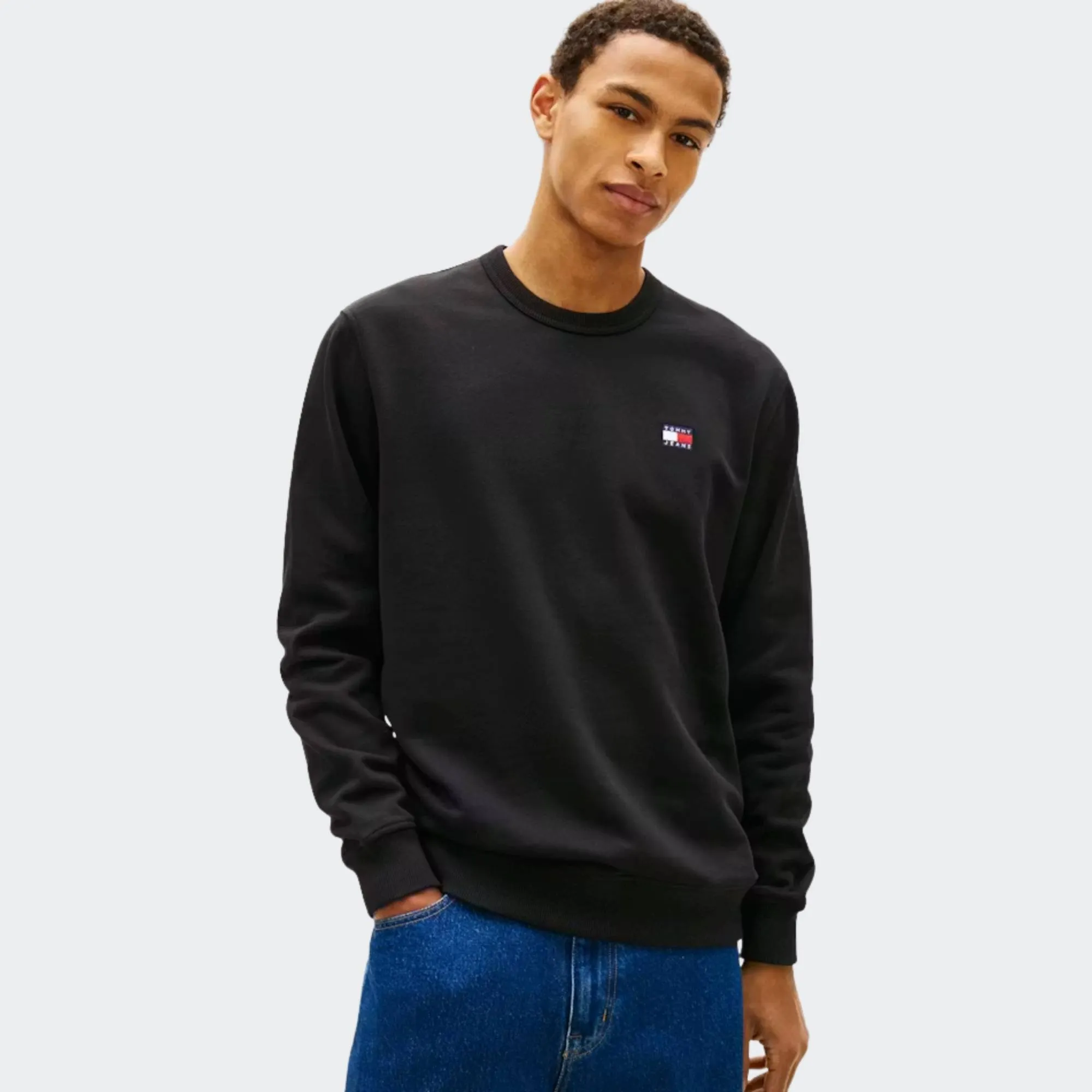 TOMMY JEANS MENS REGULAR BADGE CREW