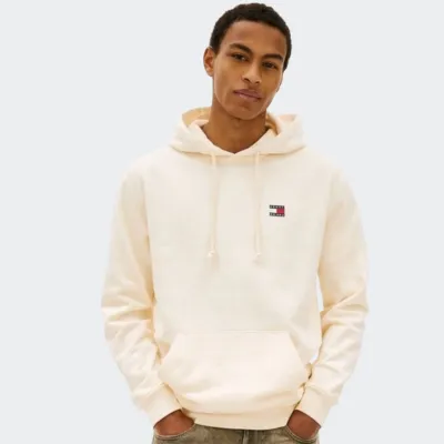 TOMMY JEANS MENS REGULAR BADGE HOODIE