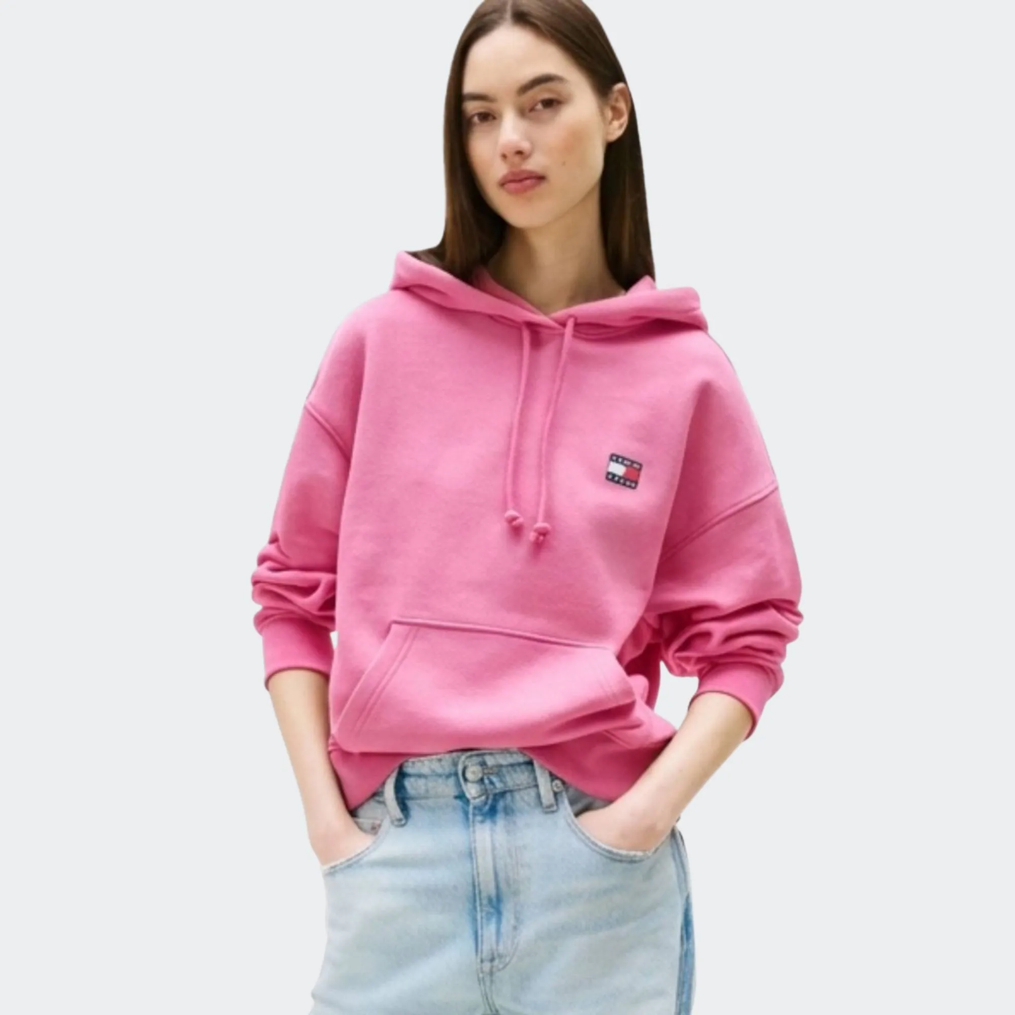 TOMMY JEANS WOMENS BOXY BADGE HOODIE
