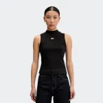 TOMMY JEANS WOMENS SLIM BADGE RIB MOCK TANK