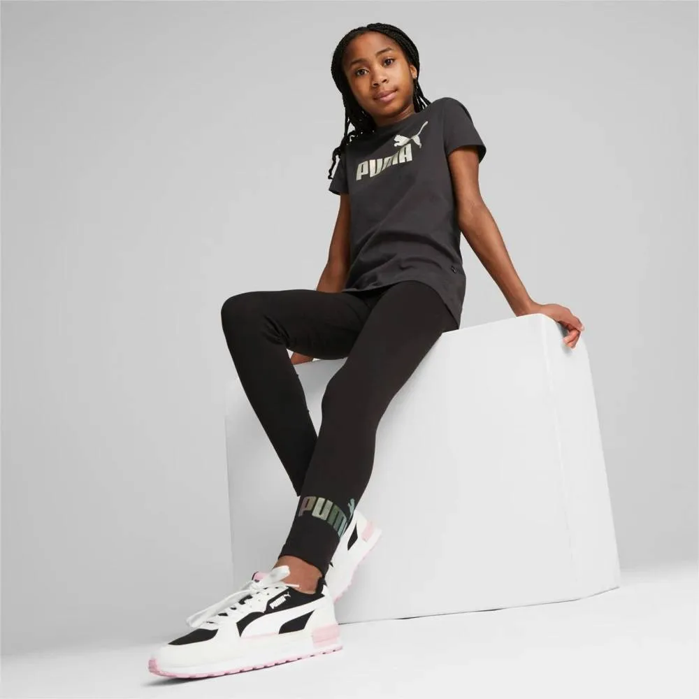 PUMA ESSENTIAL+  MONARCH LOGO TEE GIRLS