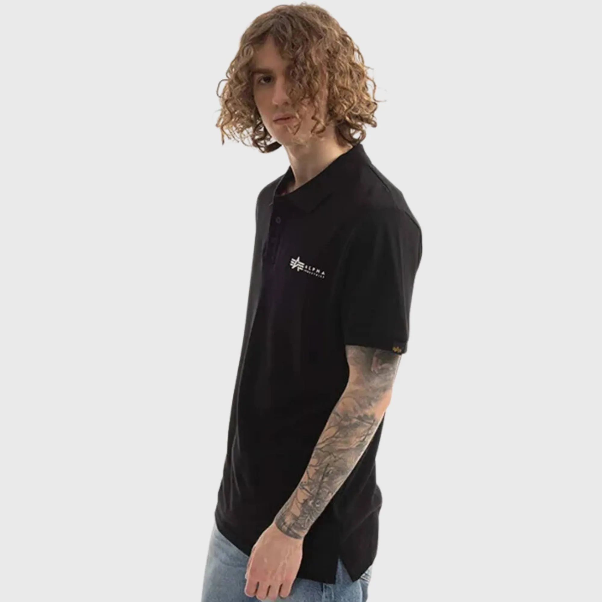 ALPHA INDUSTRIES BASIC SMALL LOGO POLO SHIRT